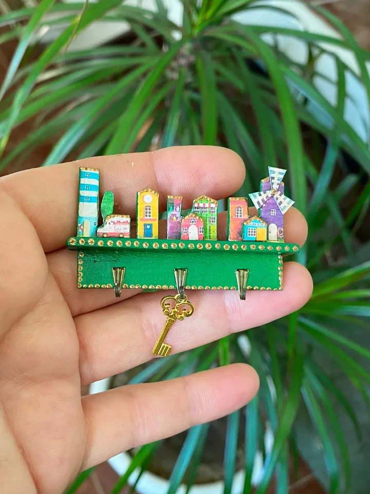 Key Holder for Dollhouse. Dollhouse Miniature. Doll Accessories. Handmade Key Holder. 1:12