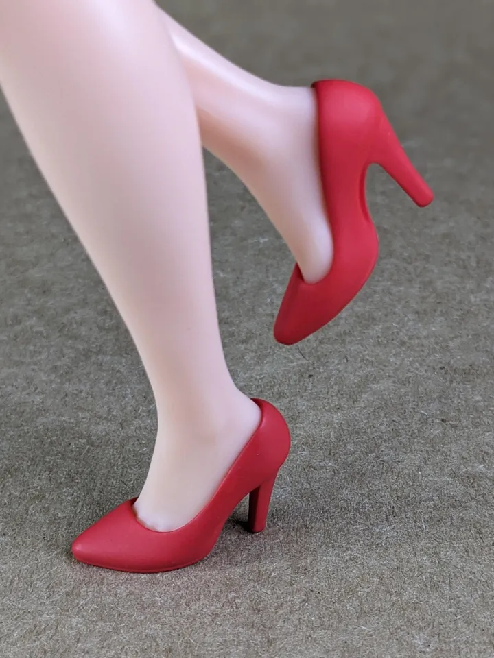 Classic red heels shoes for 30 cm fashion female dolls