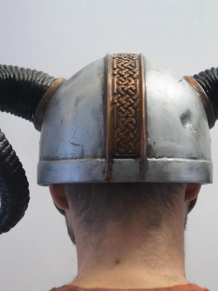 Viking Helmet, Helmet with Ram Horns, Scandinavian Armor, Cosplay Armor, Celtic Helmet, Viking Armor, Larp Armor, Battle-Worn Helmet