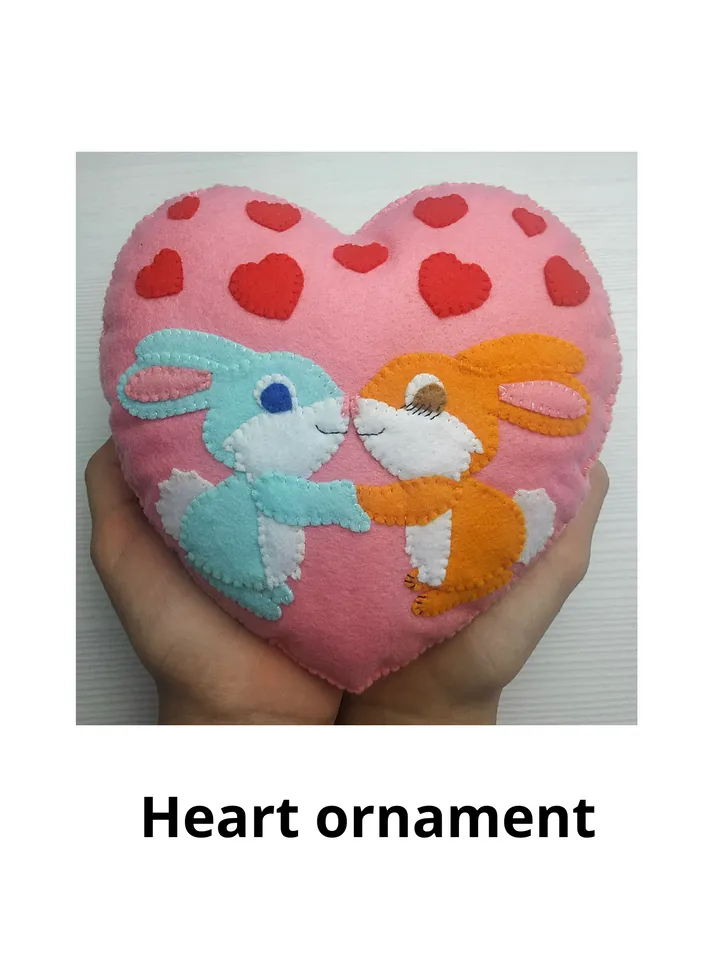Valentines day gift, felt toy, Gift for her, Gift for him, Valentine heart toy, Valentine day decor, Valentines felt toy, Valentine gift, Gift for her, Gift for him