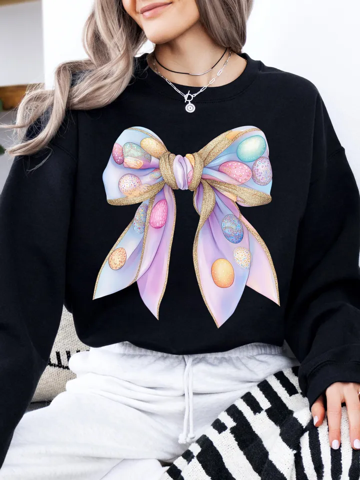 Easter Coquette Bow Png, Checkerboard pastel bow png, Easter Png, Easter Bunny Png, Easter shirt design, Spring Png, Glitter bow png
