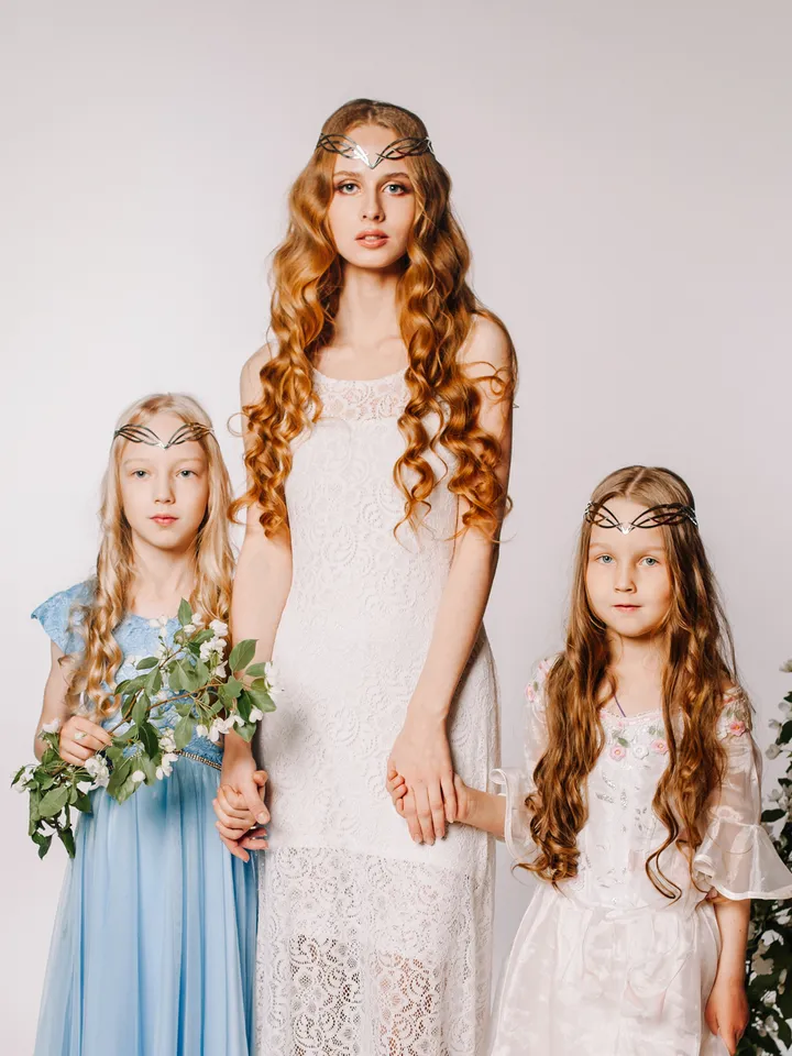 Wedding diadem Bridal Elven Tiara Elf Leaf Crown bridal hair vine Wedding Headpiece headband Silver Bridal Tiara Firiel