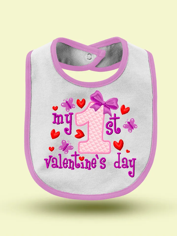 My first Valentine embroidery designs Machine embroidery pattern 3 sizes, Embroidery files baby valentine, Baby girl embroidery digital #R8