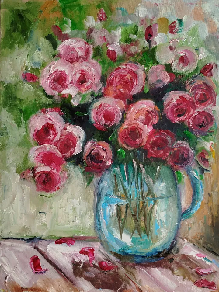 Oil painting "Flowers in a Vase"