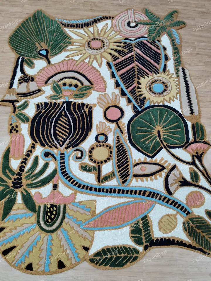 Buy 8x10 Aesthetic Hand Tufted Rug 100% Wool For Living Room, Bed Room, Kids Room In Any Size 10x14,9x12,8x10,6x9,5x8,3x5 Quick Up Guys!