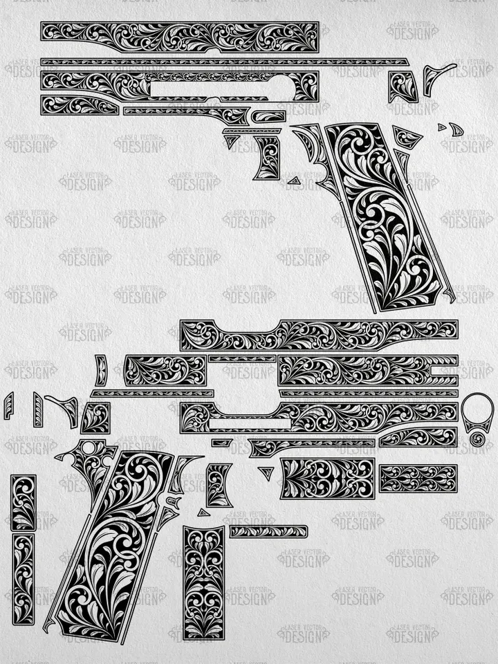 VECTOR DESIGN Colt 1911 government Scrollwork
