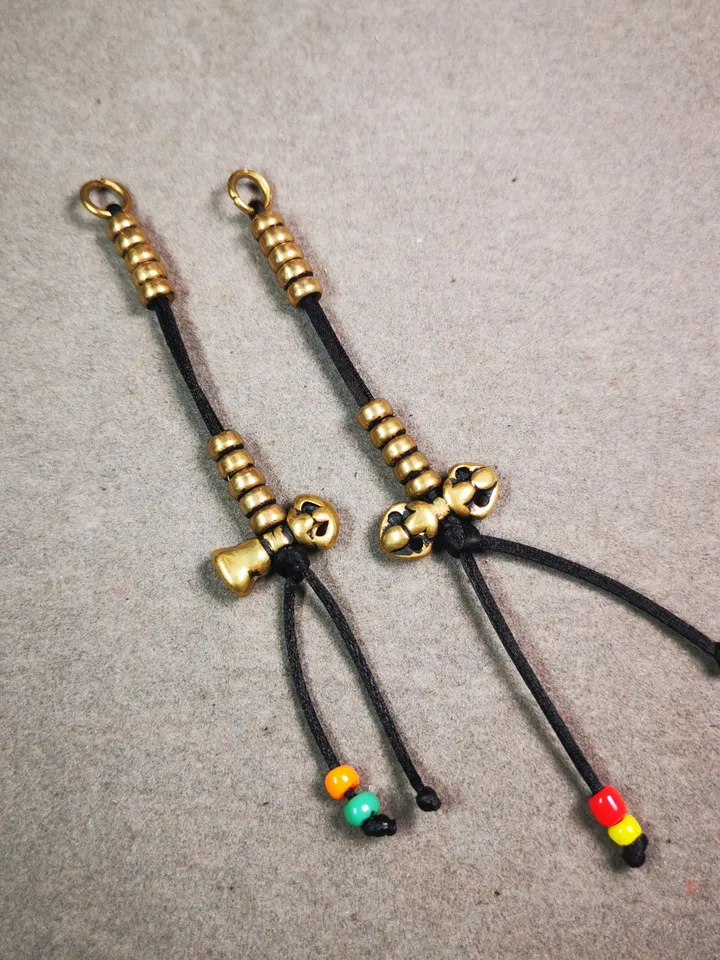 Gandhanra Handmade Tibetan Buddhist Mala Counters,Prayer Bead Counters,with Dorje and Vajra Pendant,Made of Brass