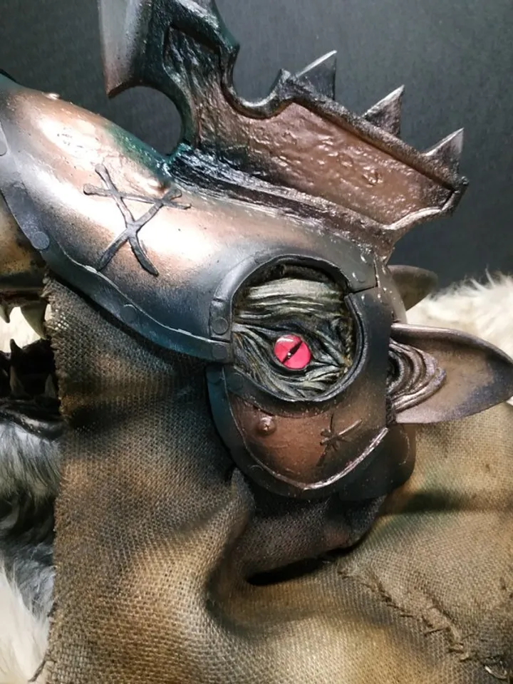 Skaven - head mask - clan Mors - helmet - Warhammer - inspired - Fantasy Battle