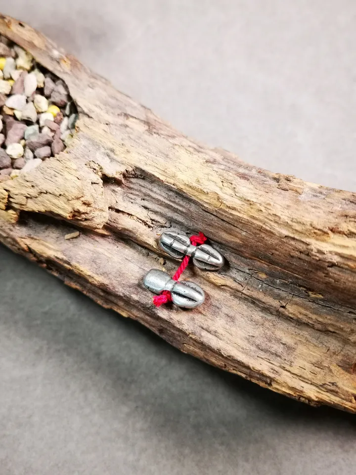 Gandhanra Handmade Tibetan Amulet Pendant,Mini Vajra and Dorje Bell, Mala Marker Bead Accessories, Made of Cold Iron