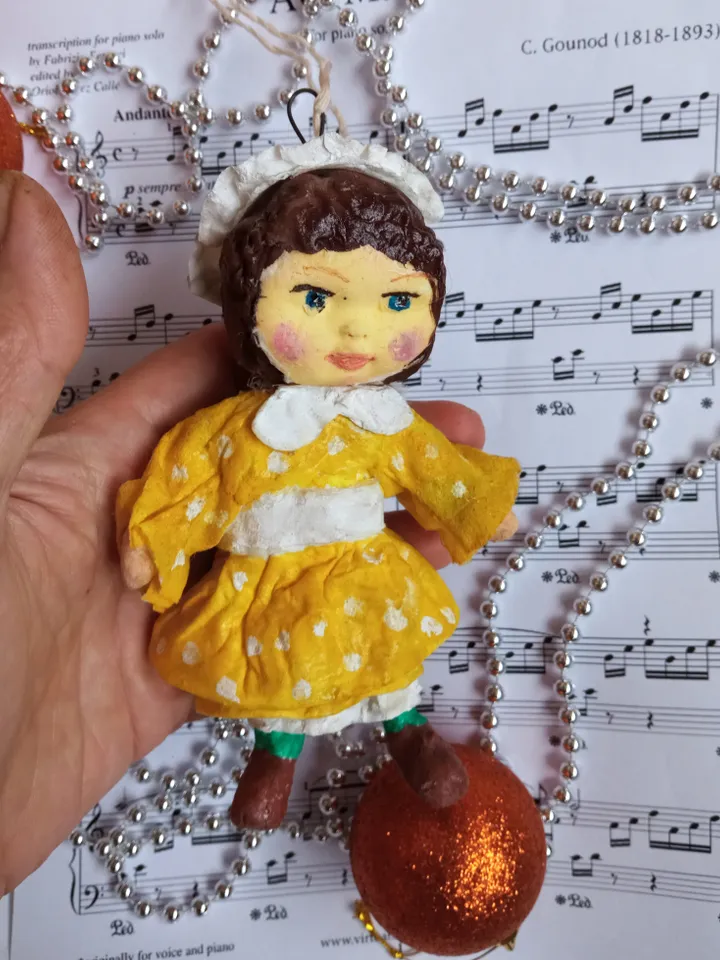 Handmade pendant doll "Sunshine Angel"- a unique decoration for the Christmas tree and indoor spaces 
Xmas ornaments