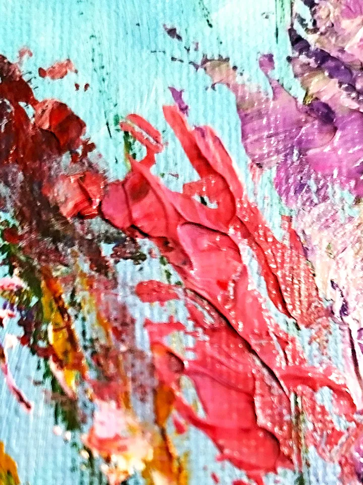 Daisies Painting Wildflowers Acrylic Art Wall Decor| Textured Acrylic Painting