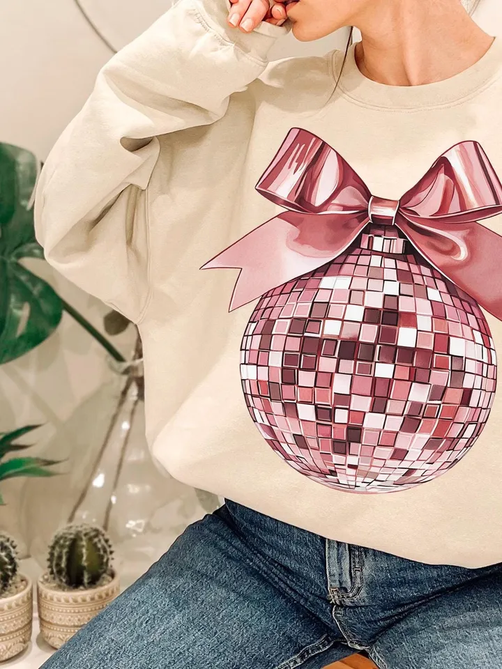 Disco ball png, New Years png,2025 png, Pink Christmas png,Christmas sublimation,Coquette,Trending png,Retro Holidays png, Holiday vibes png