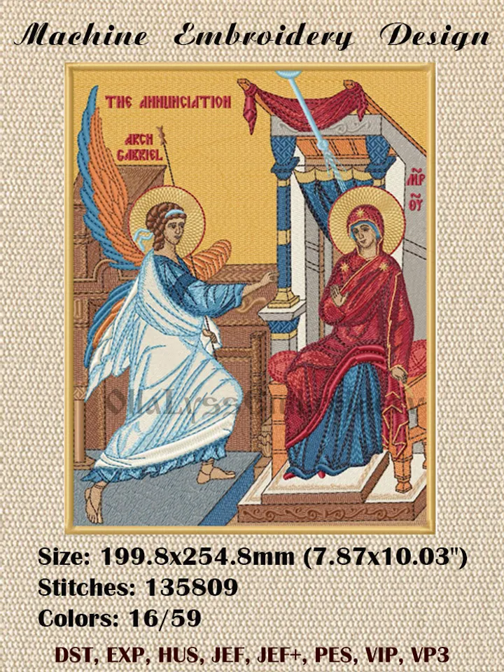 The Annunciation embroidery design