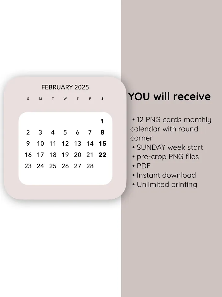 Desk Calendars: Printable Monthly Cards for Your Planner Divider! Monthly planner templates. Easy print desk calendar 2025. Calendar crafting. Sunday week start