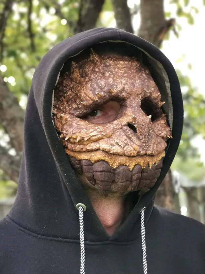 Turtle Mask, Dragon Mask, Full Fase Mask, Realistic Animal Mask for Halloween or Cosplay