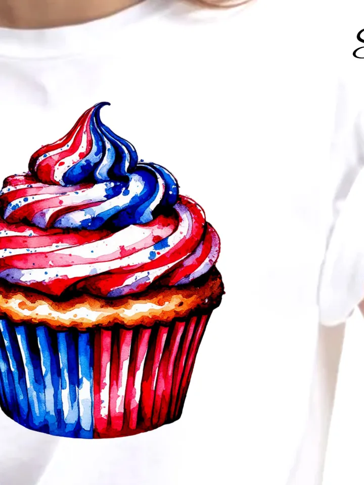 Patriotic Cupcake PNG Design