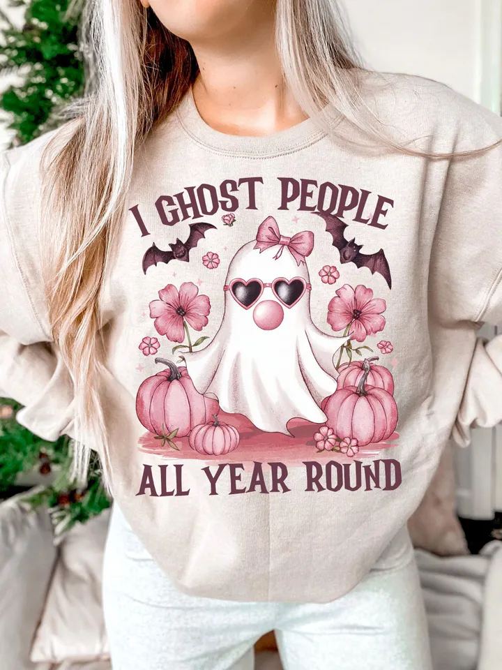Cute Girly Ghost blowing bubble PNG Ghost People Png, Halloween Png, Cute Ghost,Retro Fall PNG Retro halloween Checkered Ghost bow png