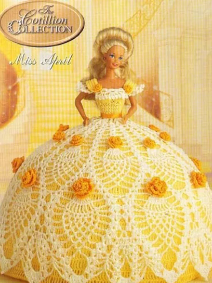 Vintage Barbie Dress Crochet Pattern for Dolls 11-1/2" Digital Download PDF