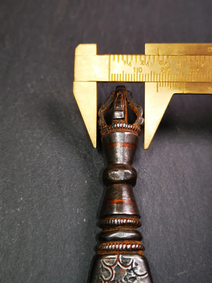 Gandhanra Tibetan Amulet,Kartika(knife of the dakinis), Trantic Buddhism Dharma Ritual, Altar Tools,Made of Cold Iron,3.9"