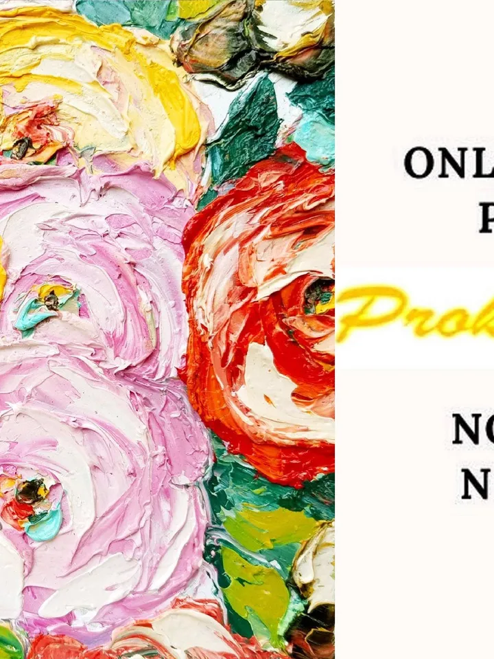 Peony Painting Impasto Original Art Impasto Oil Painting Peonies Painting Pink Floral Wall Art Flowers Small Painting by ArtProkopaloSv