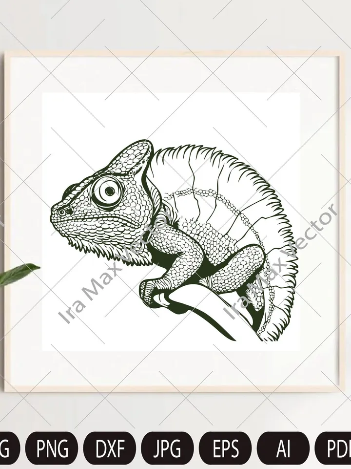 Chameleon SVG / Chamaeleons SVG / Lizard svg/ Blend Adapt Change Color / Cutting Files Silhouette Printable Clipart Vector Digital download