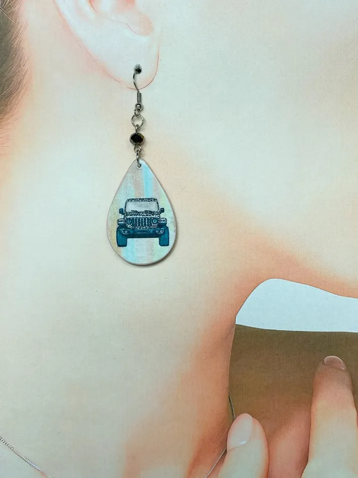 Creative handmade earrings. Bijouterie. Individual design.