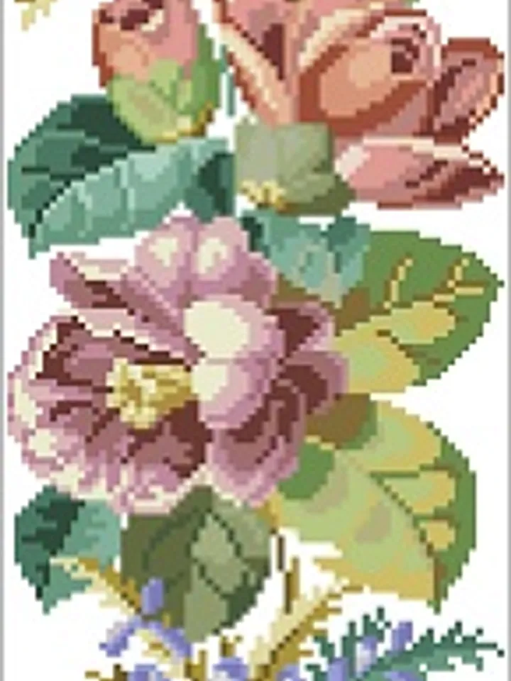 Antique Cross Stitch Pattern Table Runner Digital Download PDF