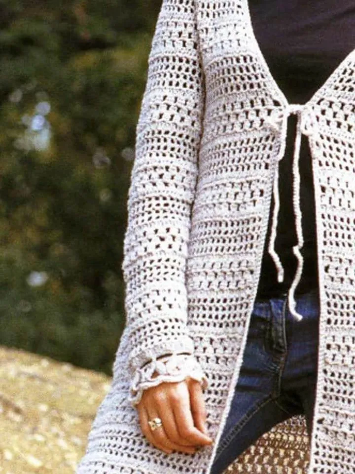 CROCHET PATTERN cardigan , women cardigan, crochet summer cardigan , Lace Beach Coverup Cardigan pdf