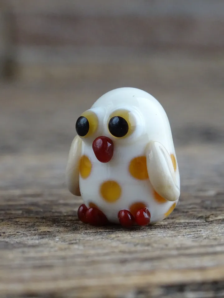 Owl figurine Glass owl Terrarium figurine Miniature animal Owl gift Owl miniature tiny owl Owl sculpture Owl ornament Glass animal figurine