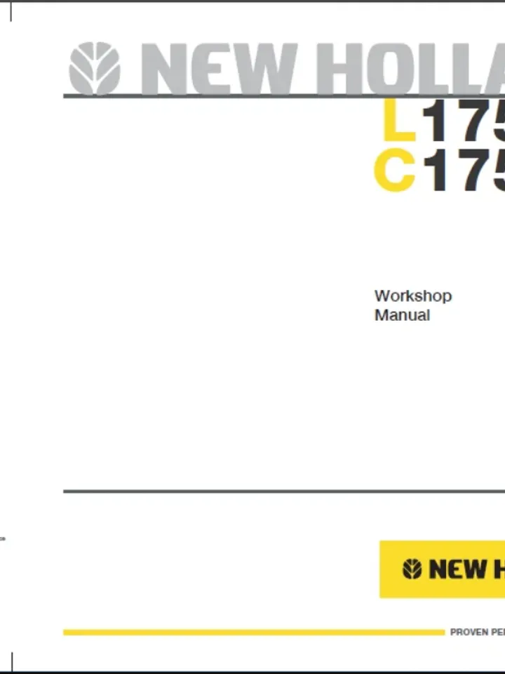 NEW HOLLAND L175 C175 SKID STEER LOADER MANUAL SERVICE REPAIR SHOP