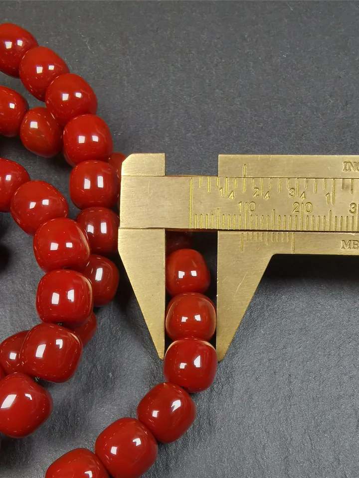 Gandhanra 108 Tibetan Mala, 0.4" Red Agate Prayer Beads Necklace,Tibetan Rosary for Meditation,Circumference 39"