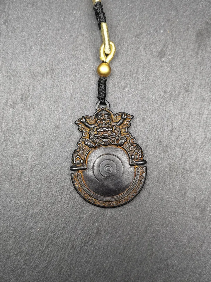 Gandhanra Antique Tibetan Buddhism Cross Vajra Amulet with Garuda Kirtimukha - Unique Thokcha Pendant Protective Charm
