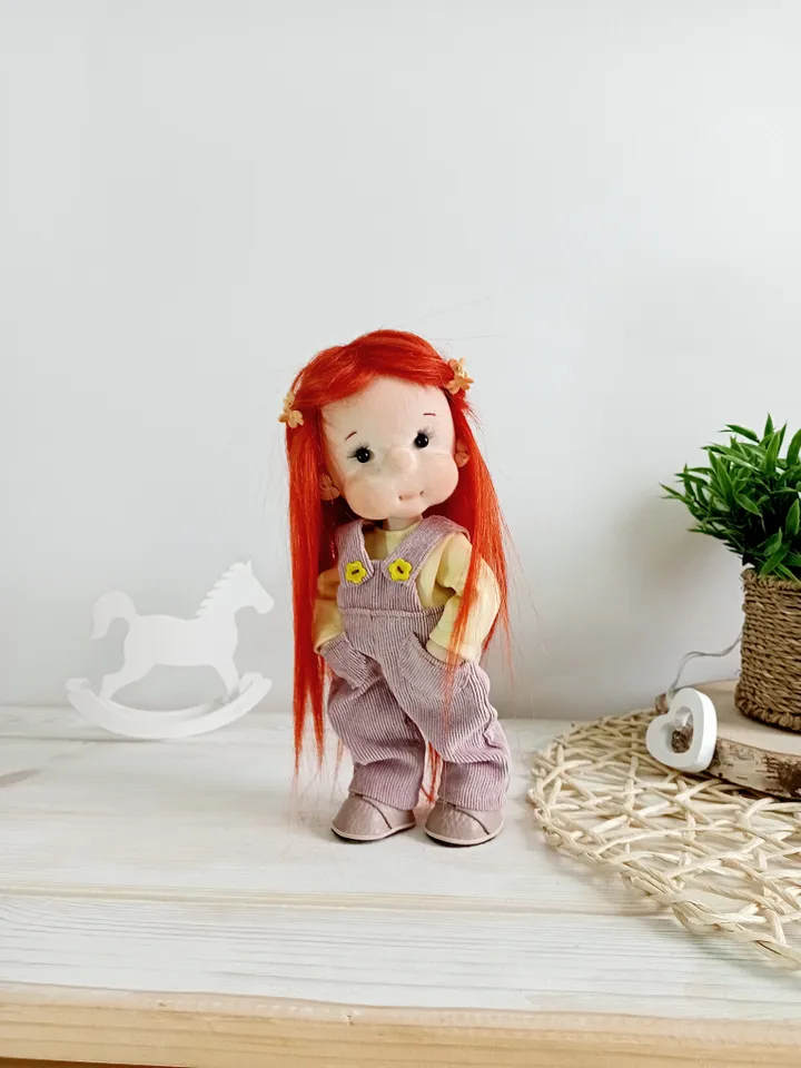 Handmade Textile Doll Art Doll Waldorf Doll Inspiration Birthday Gift for Girl