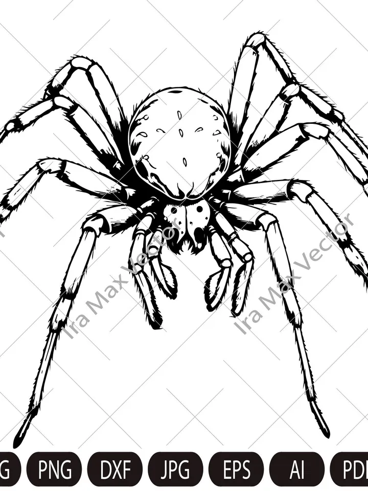 Spider SVG, Spider Design Svg, Spider detailed, Spider Dxf, Spider Png, Spider Clipart, Spider Files