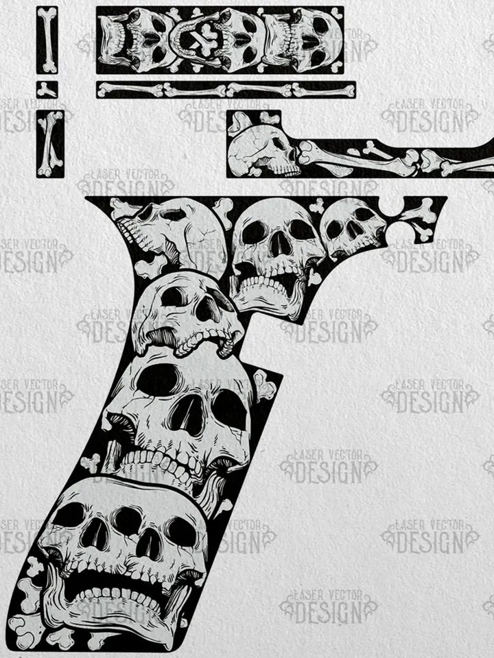VECTOR DESIGN Glock 17 gen 4 Skulls and bones
