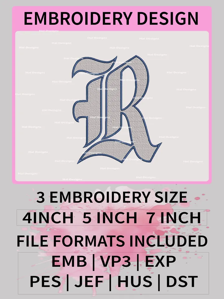 NCAA Rice Owls Embroidery File, 3 Sizes, 6 Formats, NCAA Machine Embroidery Design, NCAA Logo, NCAA Teams