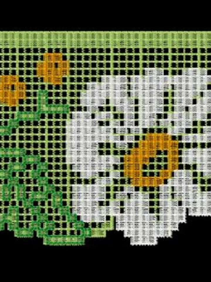 FSL Crochet Daisies 3 Sizes Embroidery Design