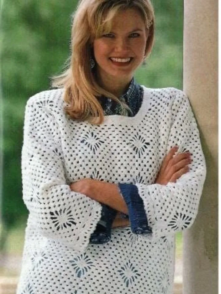 Crochet pattern sweater, crochet sweater women , easy crochet sweater pdf