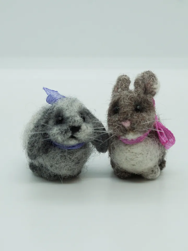 Cinnabun the rabbit, miniature needle felted bunny, gift for her, tiny rabbit, made to order