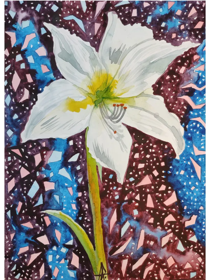 Original painting/Watercolor/Abstract/Flowers
