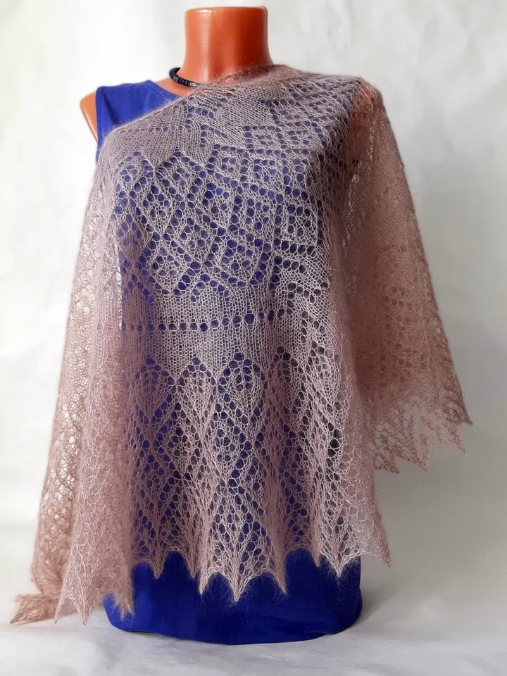 Iberis Fichu Knitting Pattern Small Crescent Shawl