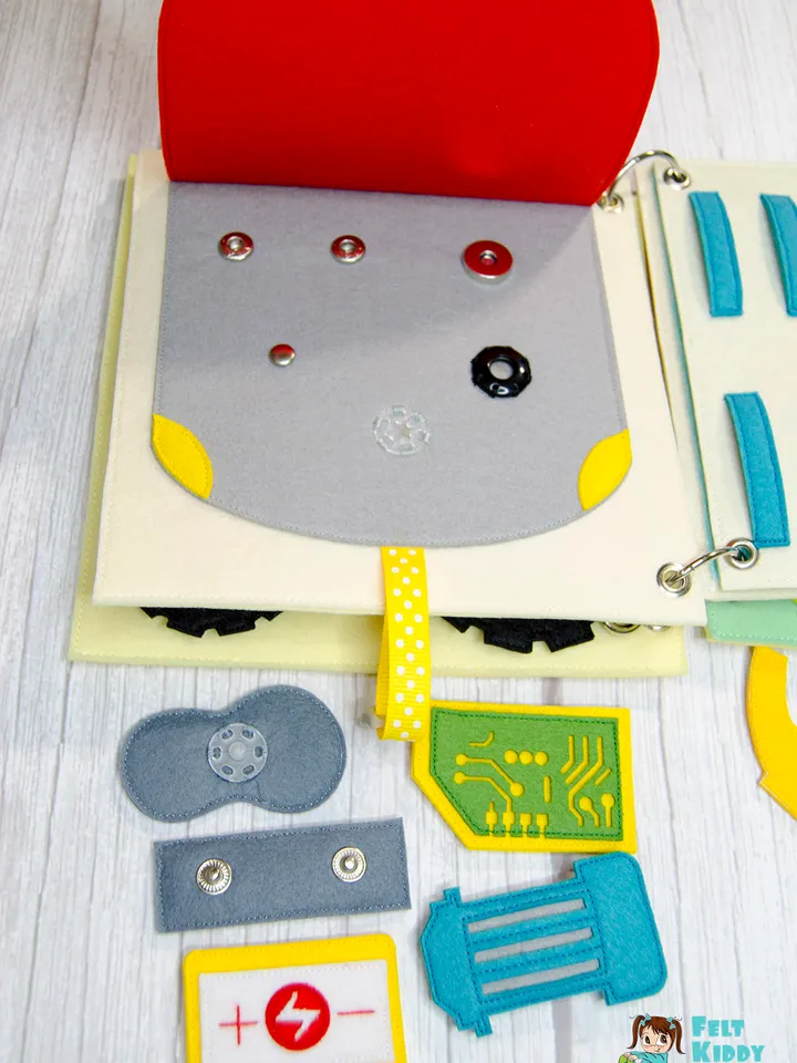 Transport quiet book, gift for toddler