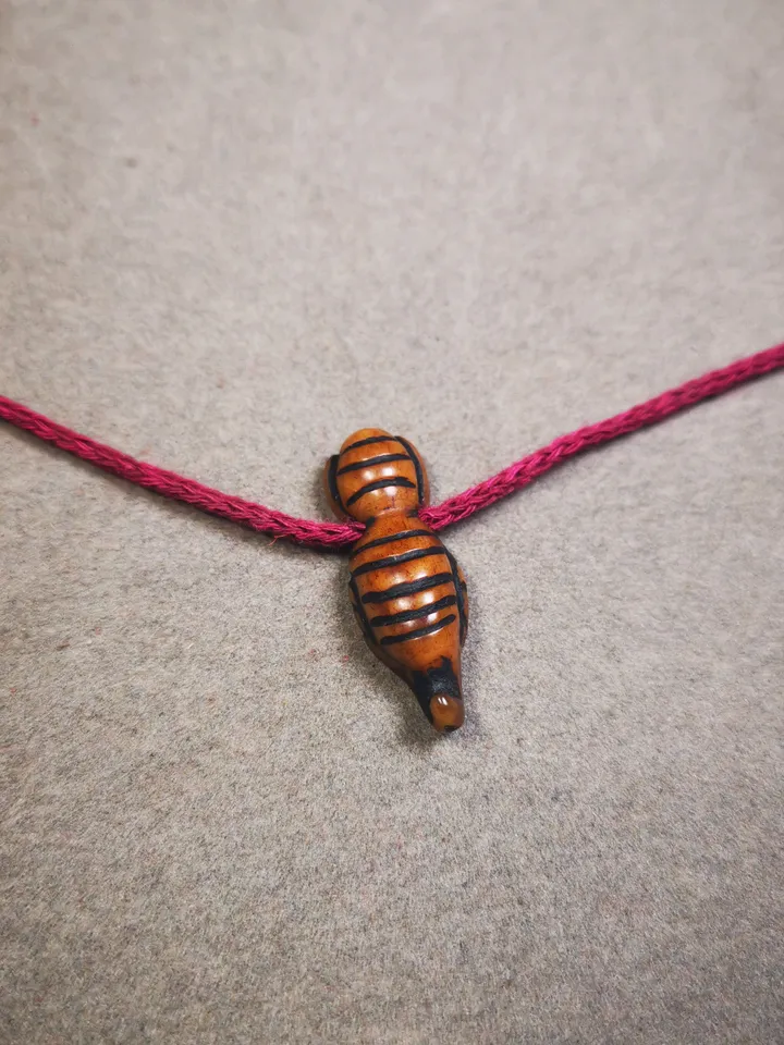 Gandhanra Handmade Tibetan Pendant Bead,Bone Carved Spacer Bead for Mala,Scorpion Guru of Padmasambhava Amulet