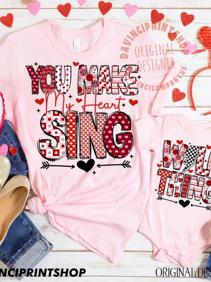 Mommy and me valentines png, Mama and mini png, Matching valentines png, Mom and daughter valentines day png, Doodle Valentines, Love png