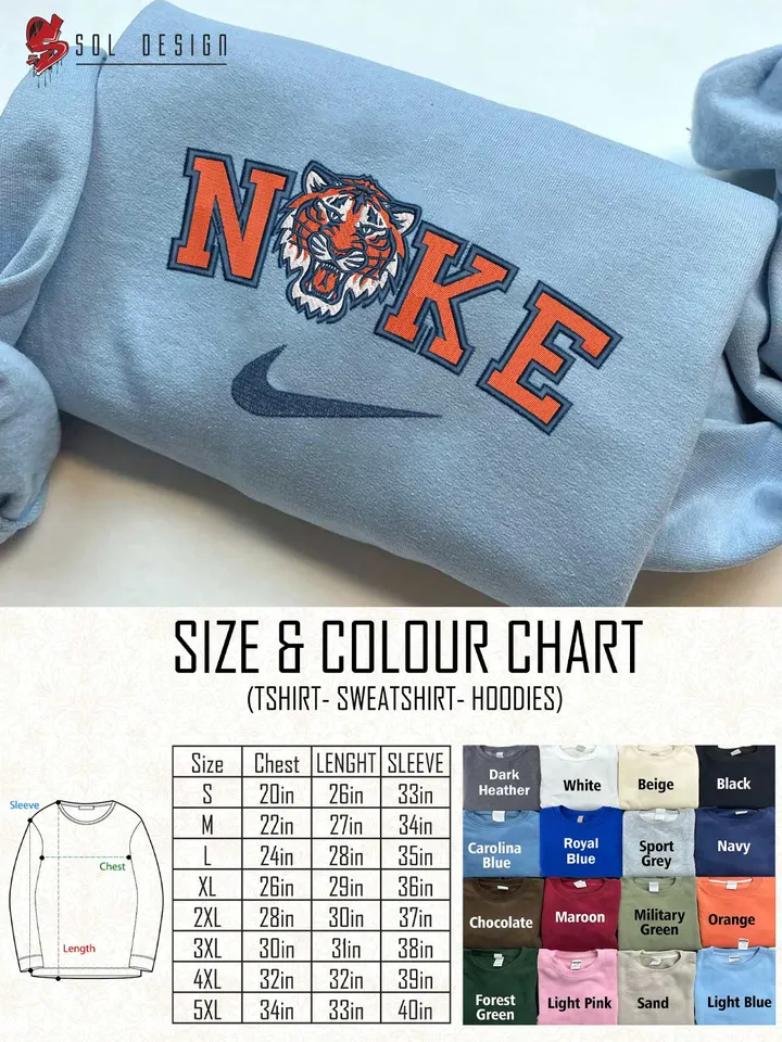 Ni.kee Detroit Tigers Team Embroidered Sweatshirt, MLB Detroit Team Embroidered T Shirt, MLB Team Embroidered Sweater, MLB Detroit Tigers Shirt, Baseball Team Embroidered Hoodie