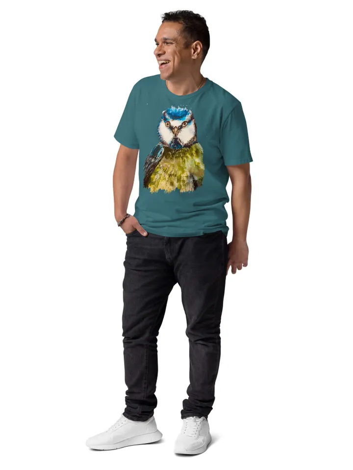 Bird Unisex organic cotton t-shirt,made with my original watercolor artwork,wearable gifts for birds lovers,unique handmade unisex gifts