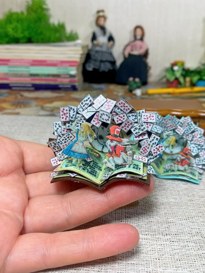 Tutorial. Magic book in the style of "Alice". Dollhouse miniature. Accessories for dolls.
