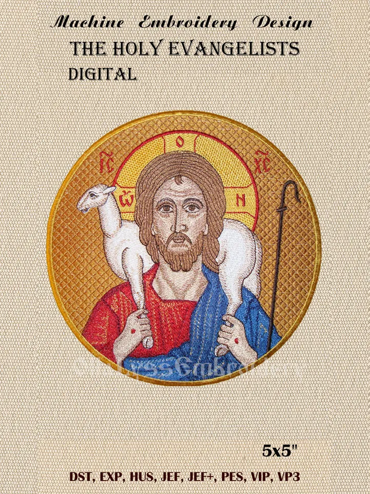 The Good Shepherd embroidery design