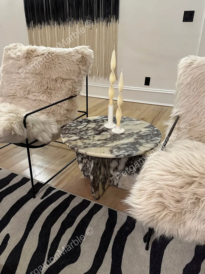 Calacatta Viola Marble Coffee table, Center table, handmade Free shipping, fast shipping, custom design,italy model