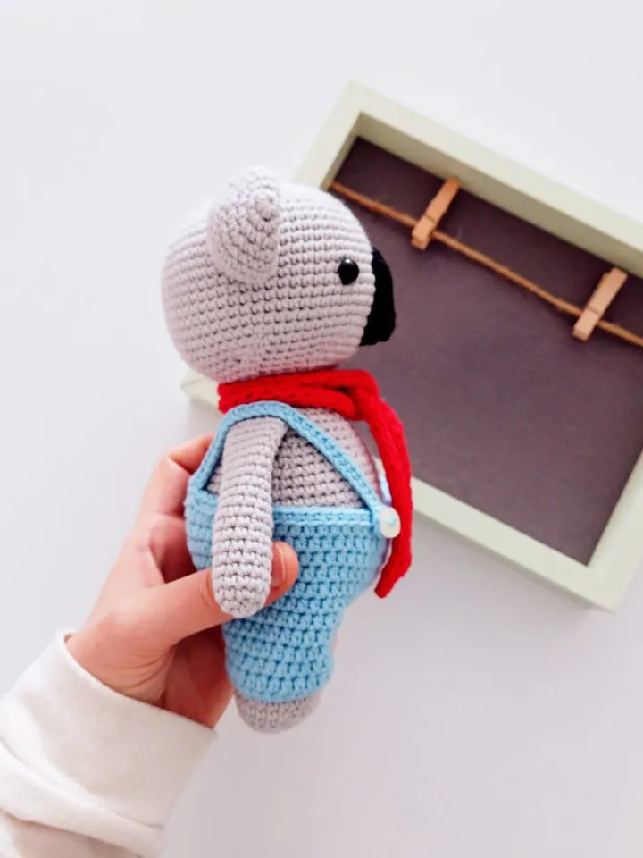 Crochet Koala Toy, Crochet Animal Plushie, Amigurumi Organic Toy, Amigurumi Baby Koala Bear, Crochet Soft Toy, Eco Friendly Toy, Trend Style